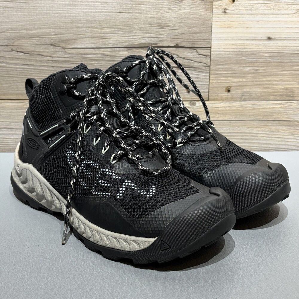 KEEN NXIS EVO Mid Waterproof Hiking Boots Womens 8.5 Black Trail Outdoor 1025911